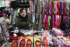 silk seller in jixi market